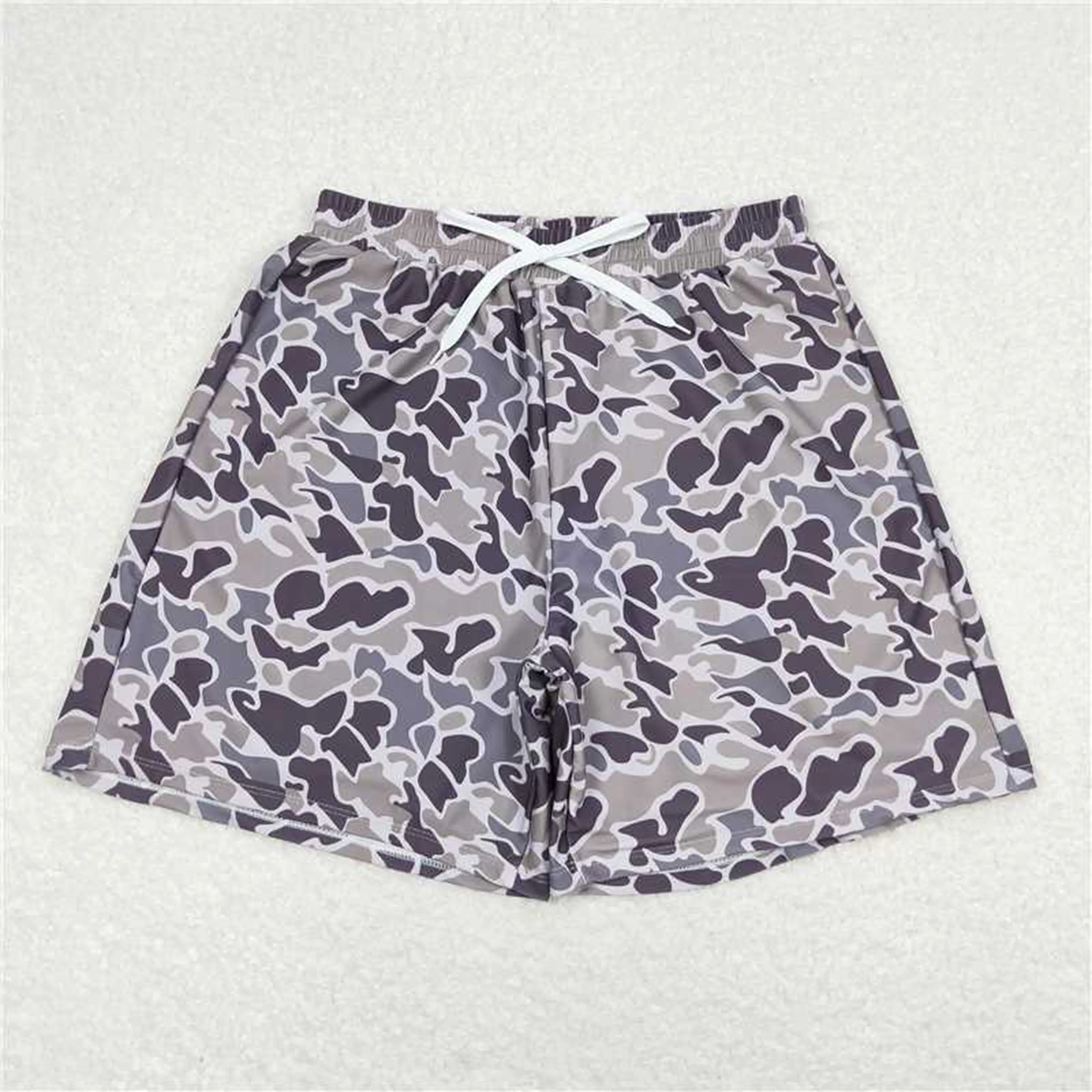 Shorts de corrida para mulheres e meninas, roupas infantis, roupas ocidentais azuis, pato camo, floral, atacado, verão