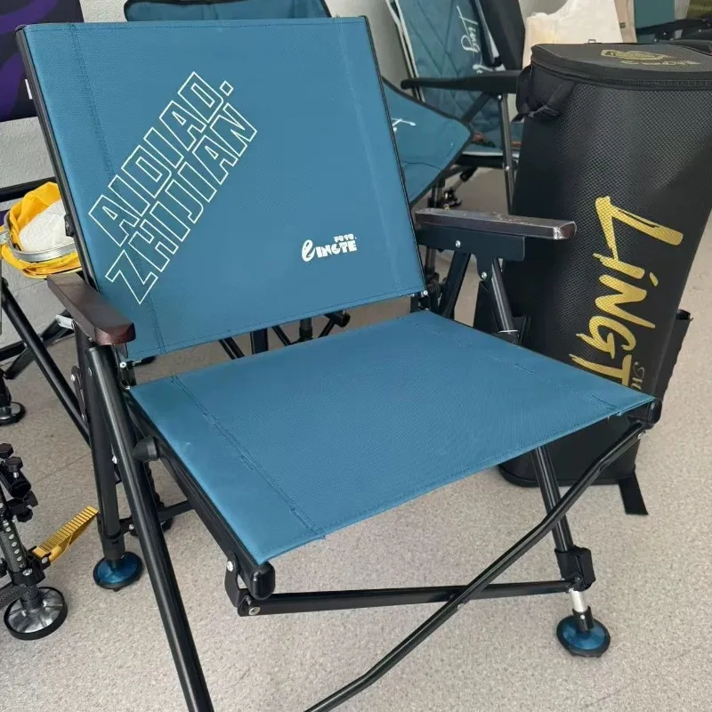 

Euro Large Fishing Chair, Fully Foldable All-Terrain Reclining Seat - Portable Multifunctional Fishing Chair for Camping