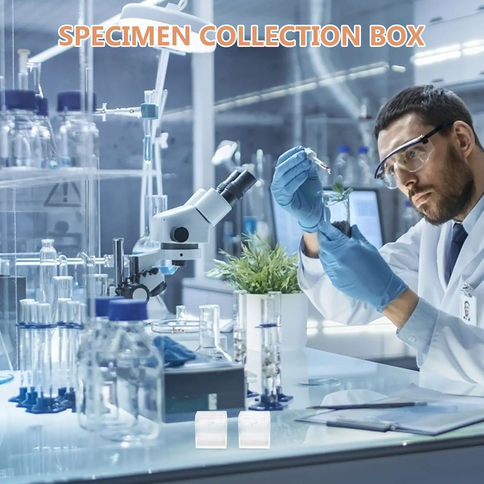 

5pcs Mineral Specimen Box Clear Plastic Display Case For Rock Collection Transparent Storage Specimen Boxes Small Cube