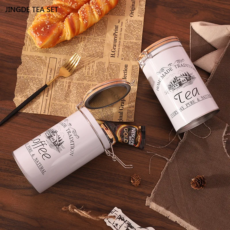 3pcs/set of handmade metal portable sealed tea coffee powder coffee beans storage snack storage can storage containers