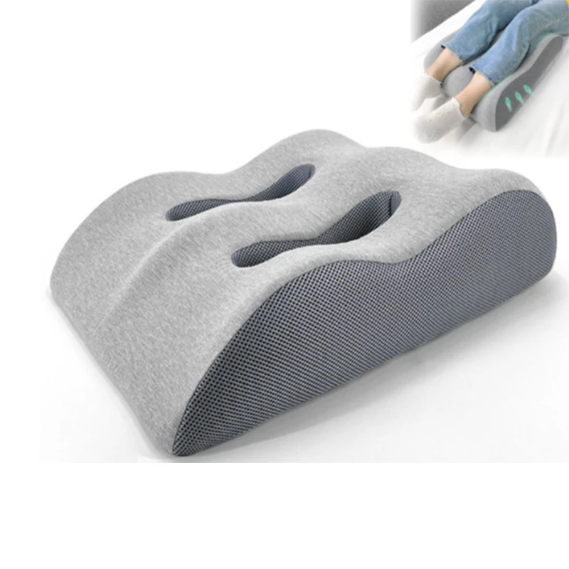 Memory Foam Leg Pillow for Sleep, Leg Elevation Pillow for Swelling, Blood Circulation, Leg and Back Pain Relief