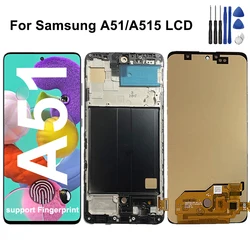 Super AMOELD For Samsung A51 LCD Display Touch Screen Digitizer For Samsung A515 SM-A515F LCD Screen Assembly