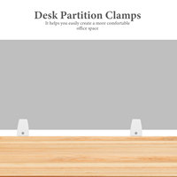 Aluminum Alloy Desktop Screen Clip Office Partition Clamp Privacy Panel Thickened Base Stable Design for Glass Board Furniture