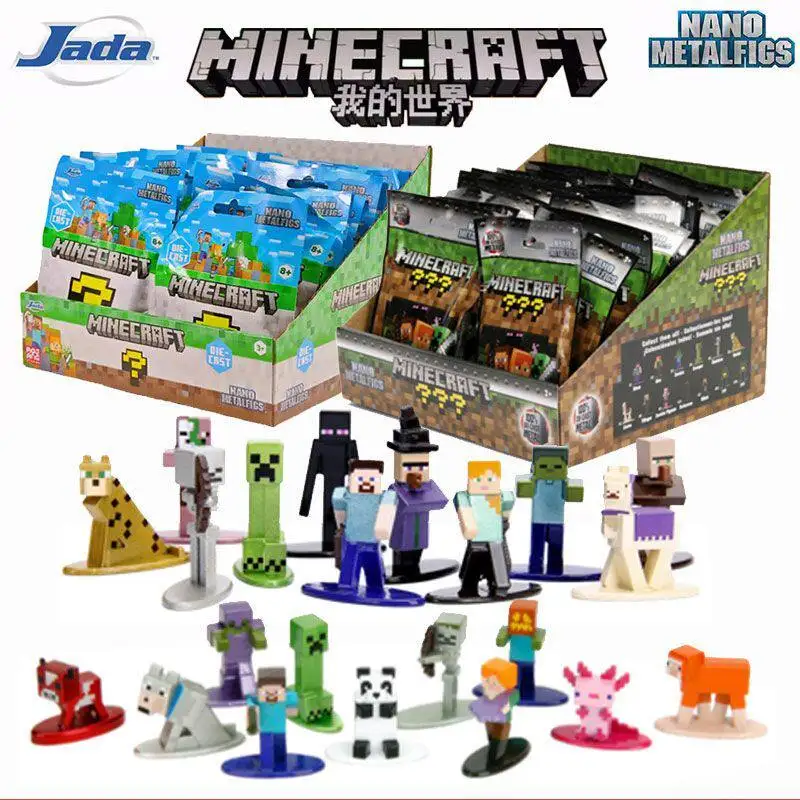 

JADA Minecraft Mini Doll Bag Blind Box Toys Alloy Action Figures Metalfigs Metal Model Collection Ornament Boy Girls Gifts