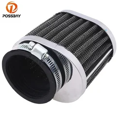 POSSBAY 50MM Motorcycle Air Filter Motorbike Air Pod Cleaner for Honda Yamaha Kawasaki Suzuki Dirt Cafe Racer Scooter