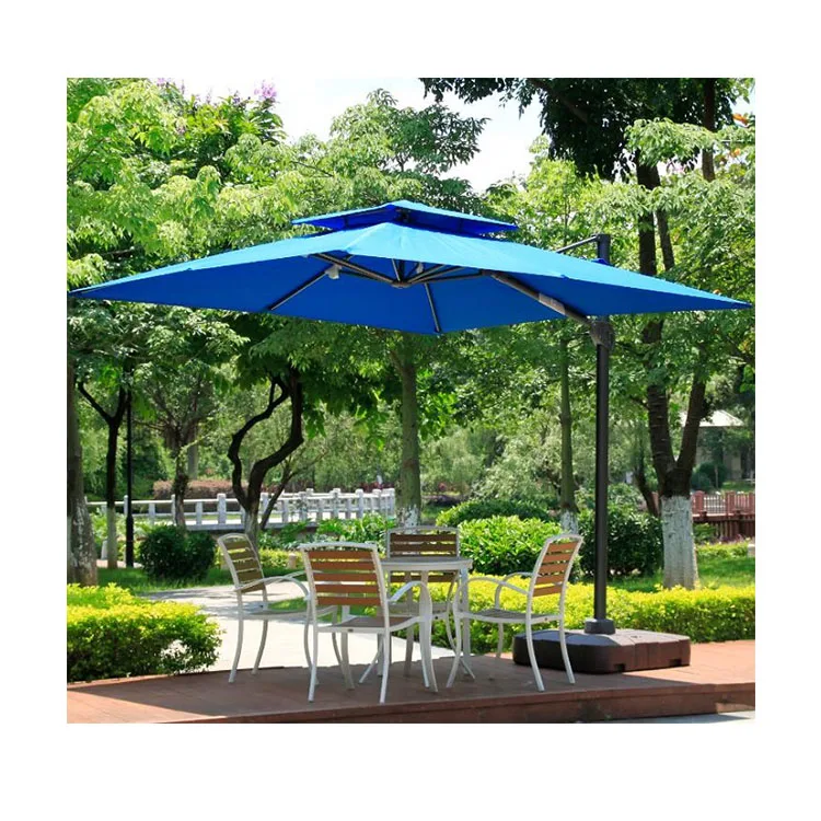 

3*3 Aluminium Alloy Pole Outdoor Side Post Restaurant Roman Umbrella Outdoor Garden Parasol