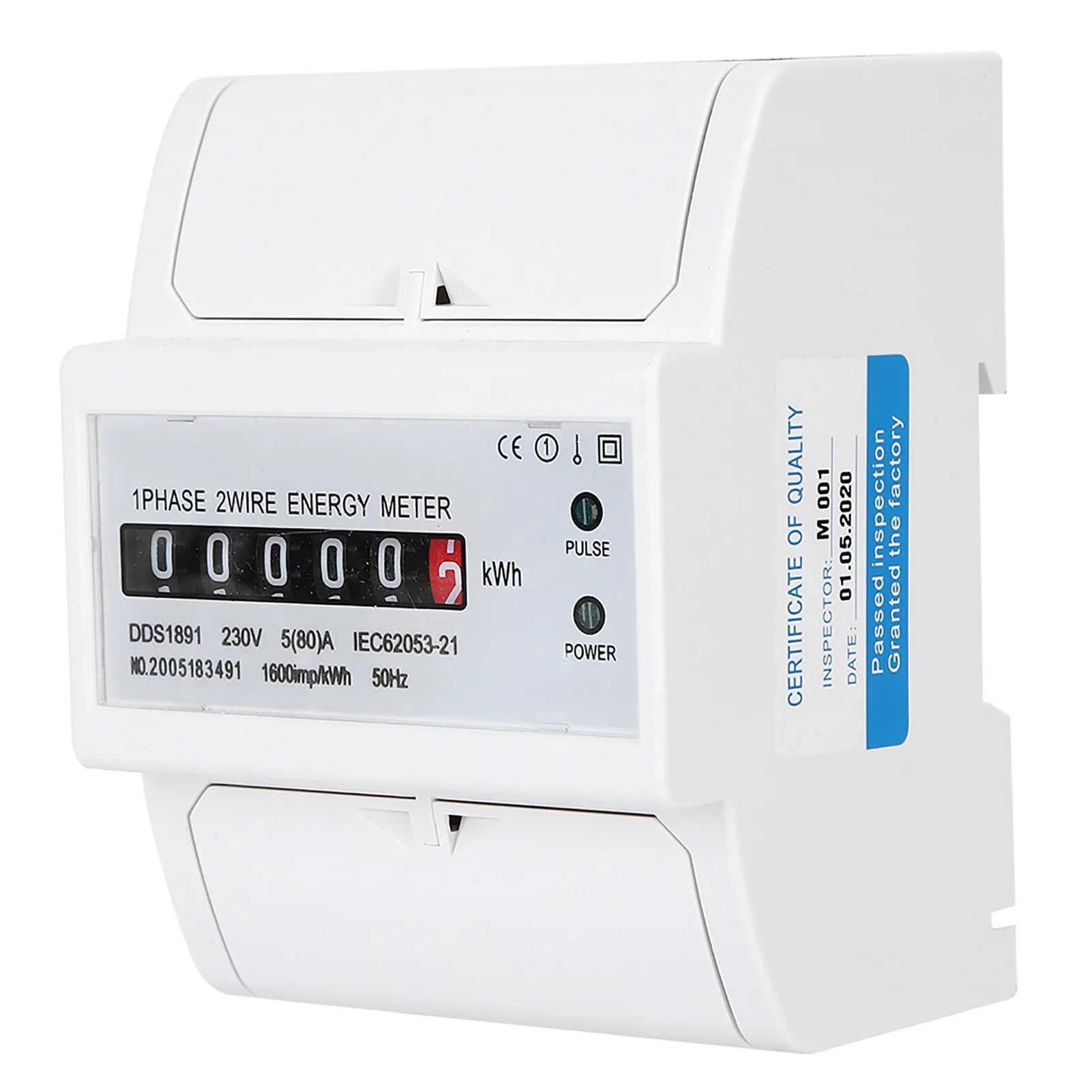 ZK20 DDS1891 Single Phase 4P Energy Counter Meter High Accuracy Electric Rail Energy Meter