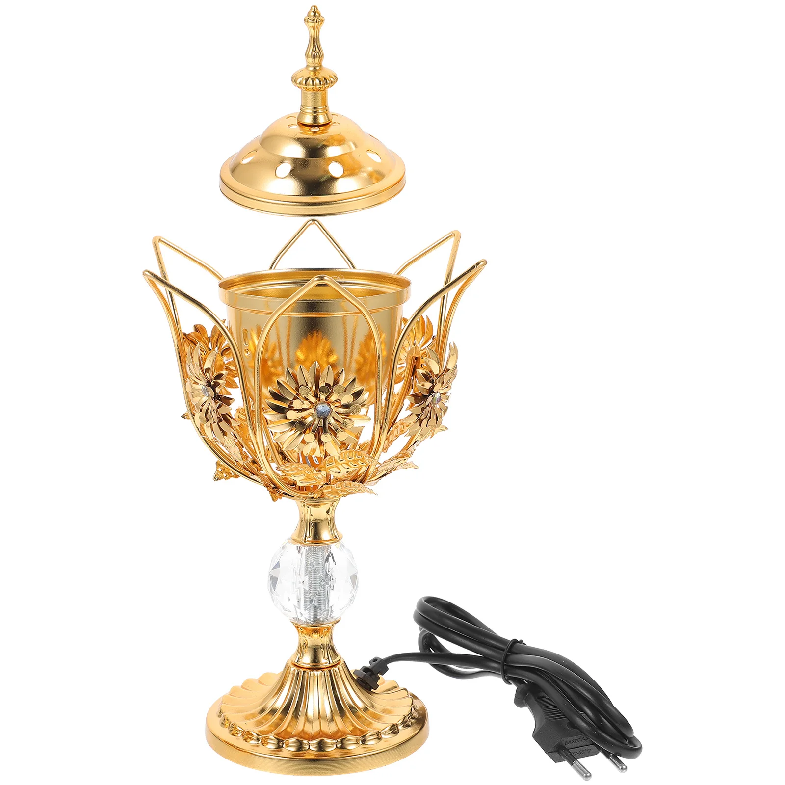 

Electric Incense Burner Iron Vintage Plug-in Aroma Burner Desktop Incense Stove Aroma Therapy Home Decor Eu Plug
