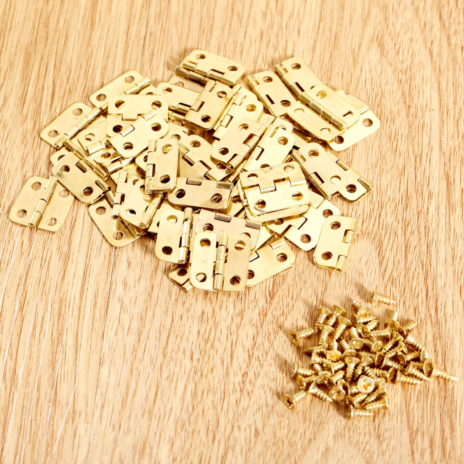 50Pcs 16x13mm Antique Bronze/Gold Cabinet Hinges Furniture Accessories Jewelry Boxes Small Hinge Furniture Fittings For Cabinets