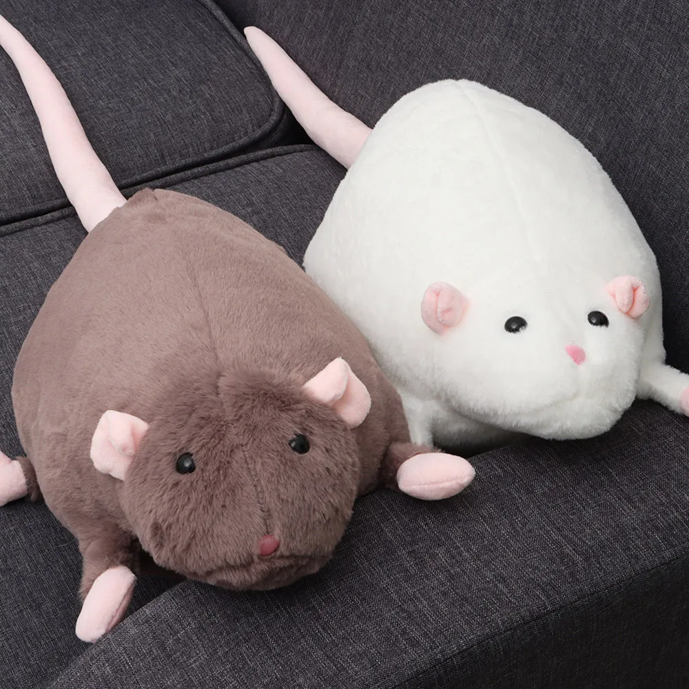 Boneco de Pelúcia de Rato Fofo Gigante com Ramo de Flores, Boneco de Rato de Desenho Animado, Figura de Animal Macia, Presente de Aniversário para Crianças