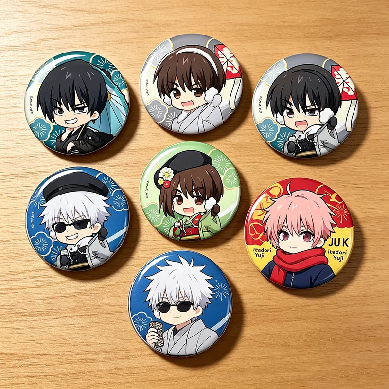 Anime Jujutsu Pins Cartoon Figure Gojo Satoru Yuji Itadori Badge Brooches Breastpin for Backpack Clothes Collectible Brooch Gift