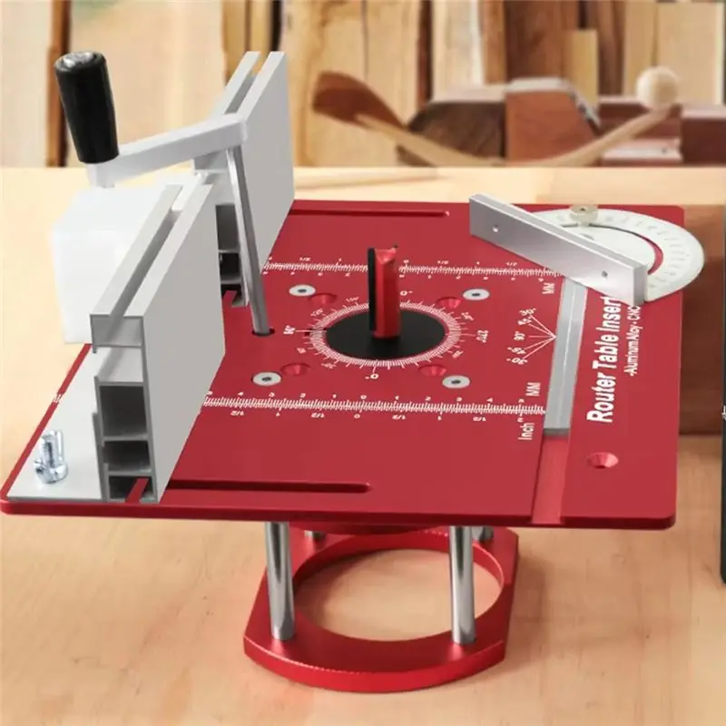 Insert Plate Set For Router Table, For Woodworking Slotting Trimming Chamfering Table For Router Lift Included