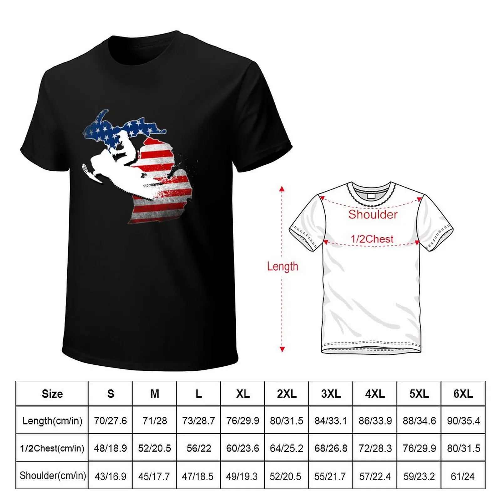 Michigan USA Flag Snowmobile T-Shirt essential t shirt T-Shirt