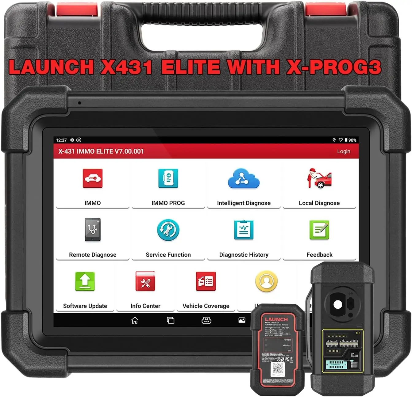 

LAUNCH X431 IMMO ELITE Bidirectional Tool with X-PROG3 Key Programmer, Full Systems, 39+reset,V.A.G Guided,Global Verion