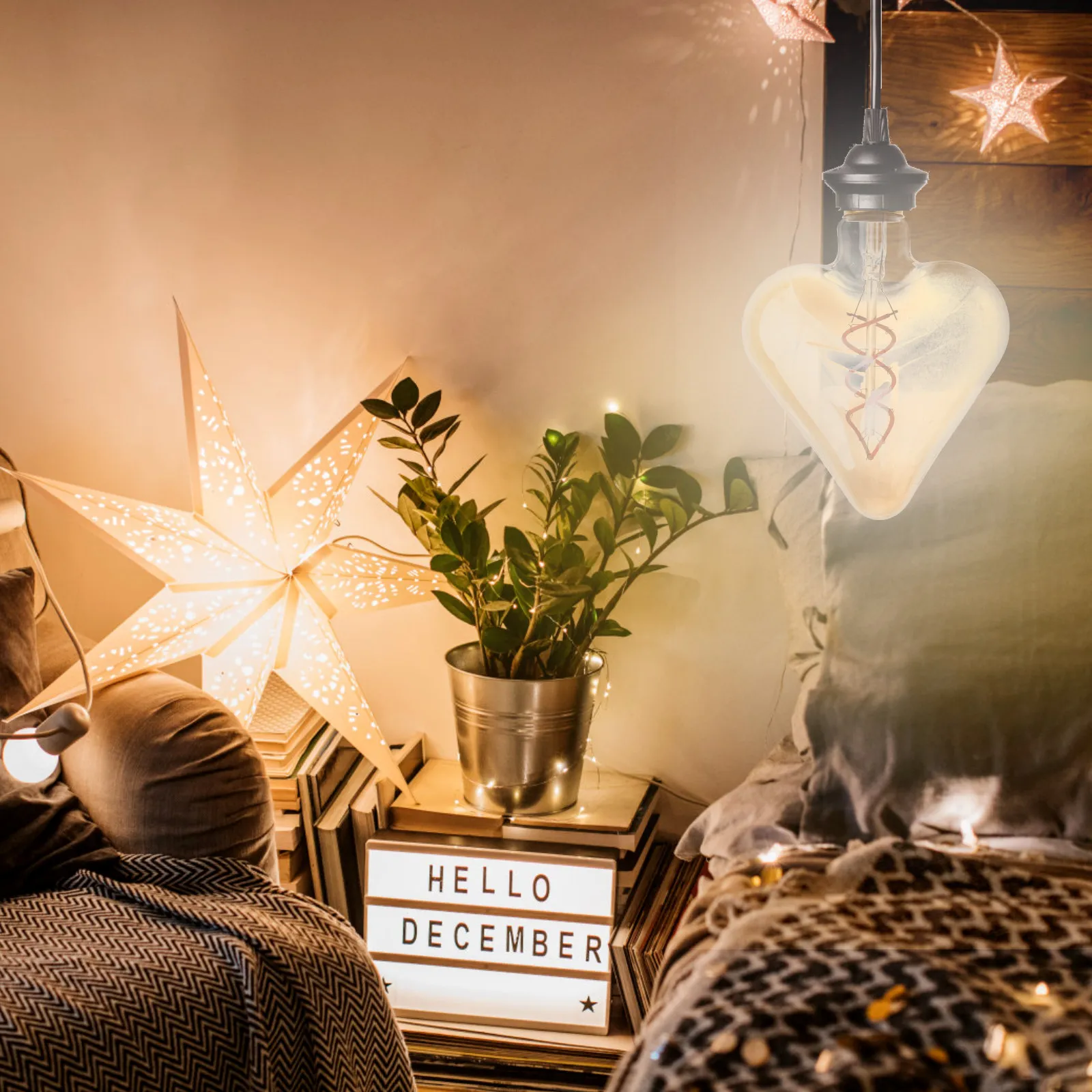 

Светодиодные декоративные стеклянные лампочки E27 в стиле Эдисона, гирлянда для теплого освещения патио, вечеринок, спальни