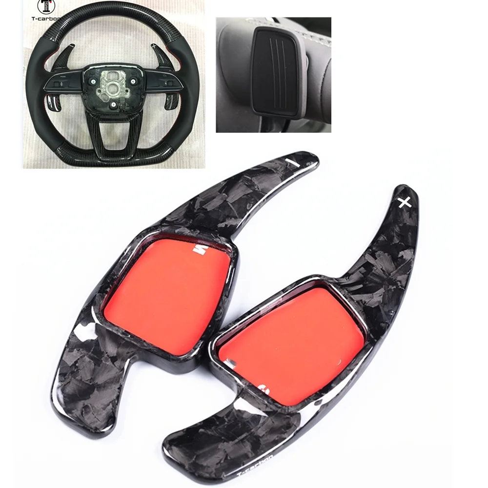 

Car Steering Wheel Shift Paddle Extension Cover Trim Forged Carbon Fiber For Audi A4L A5 S3 S4 S5 Q7 TT TTS Q5L 2016-2021