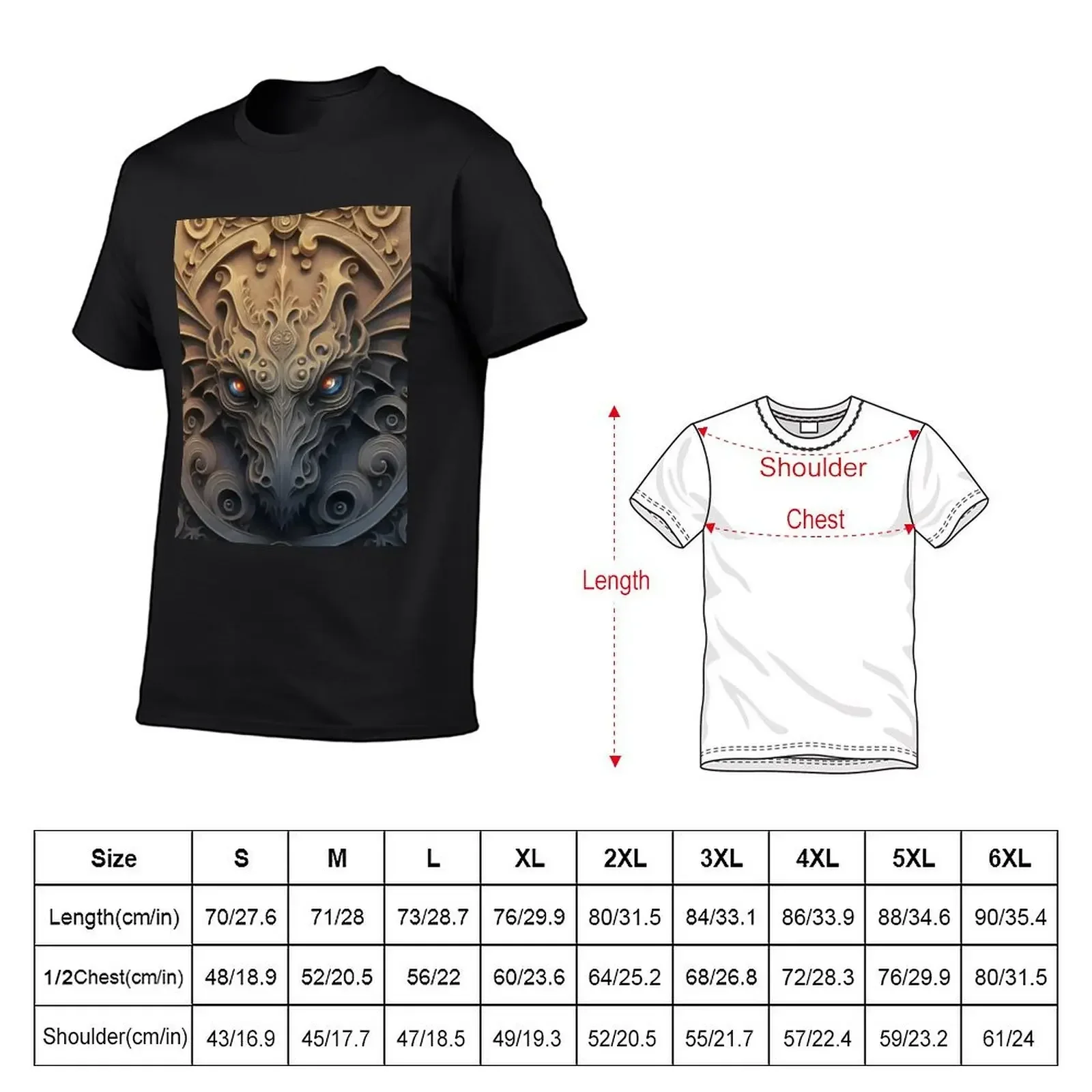 Medieval Stone Gargoyle Dragon Carving Graphic T-Shirt aesthetic clothes custom t shirt mens graphic t-shirts hip hop