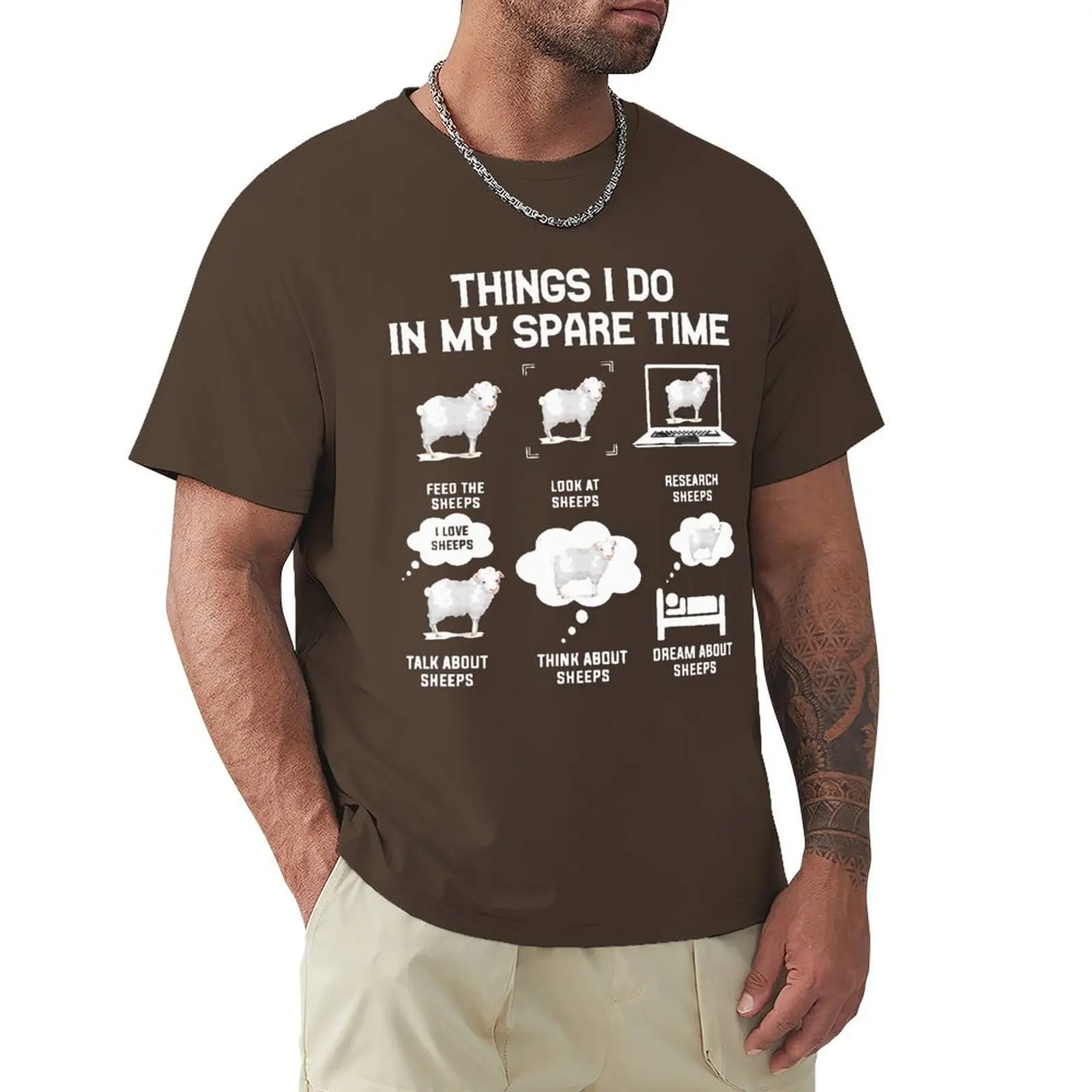 

Funny Things I Do In My Spare Time Sheeps T Shirts Graphic Cotton Streetwear Short Sleeve Birthday Gifts Summer Style T-shirt