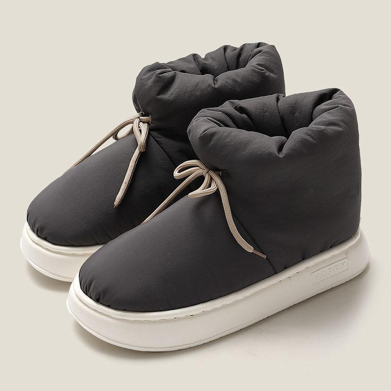  Asgard Women's Warm Cotton Shoes New Outdoor Non-slip Fur Ankle Snow Boots Fashion High-top Down Shoes Winter Plush Home Slipper 