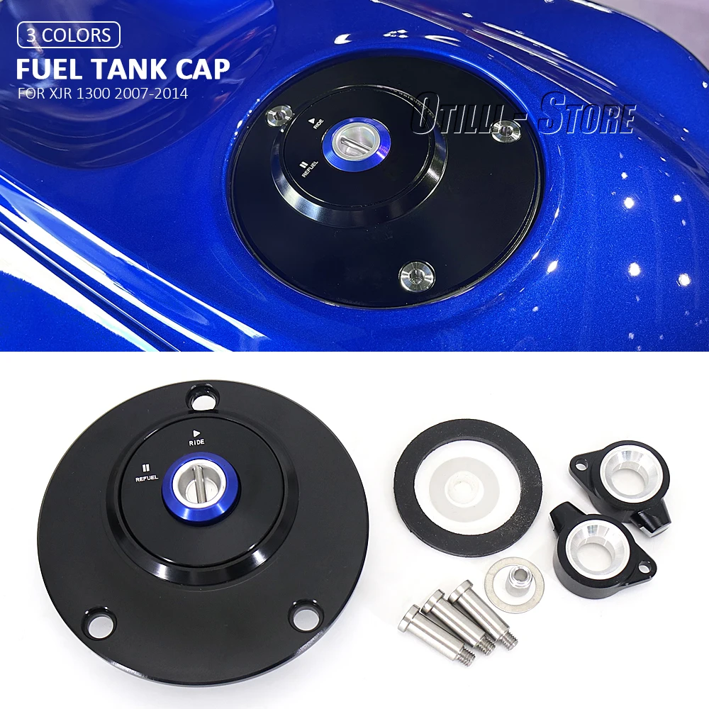 

New Motorcycle Aluminum Alloy Fuel Tank Cap Cover Trim For Yamaha XJR 1300 XJR1300 xjr1300 2007 - 2014