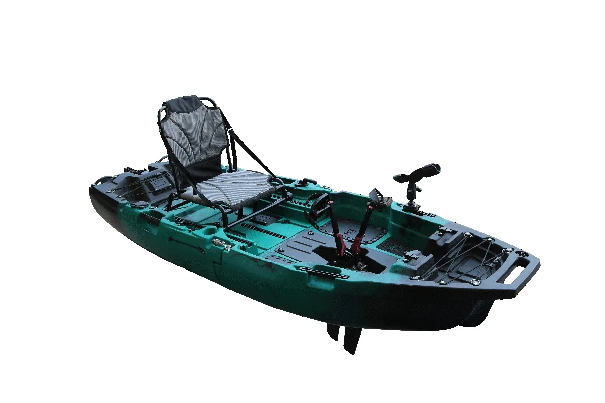 

8ft Modular Single Seat Pedal Drive Kayak Sit on Top Fishing Angler Two Sections Rotomolded HDPE Plastic Kajak One Seater