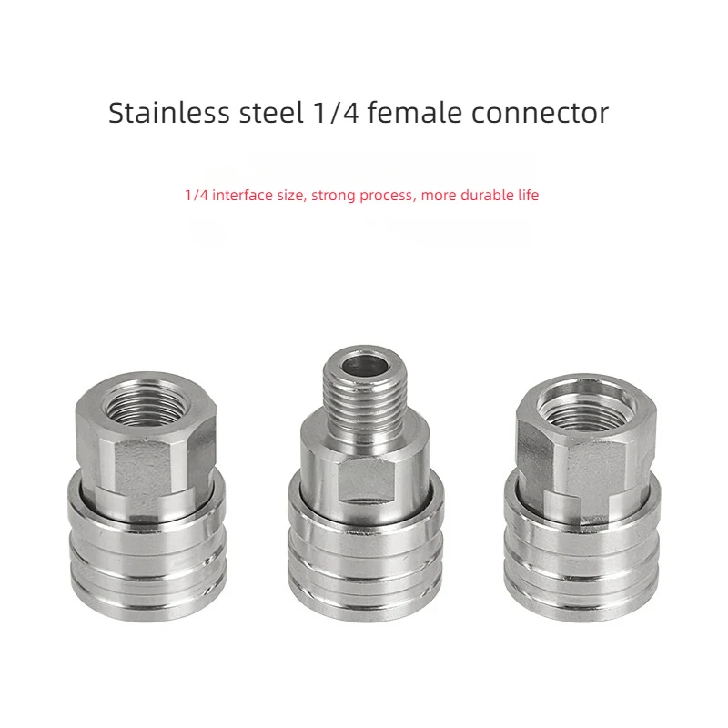 Stainless Steel 1/4 Quick Connector Holder With Various Fitting Thread M14 G1/4 For High Pressure Car Wash Gun Quick Coupling