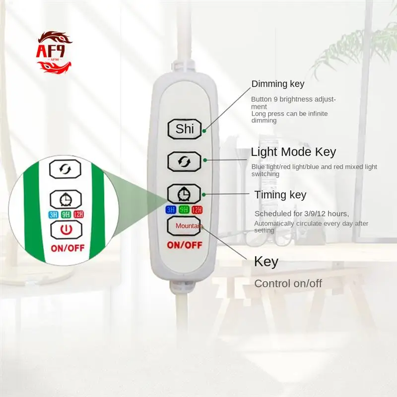 

AF90-Grow Light For Plants With Control Full Spectrum Fitolamp Lights Home Flower Seedling Phyto Lamp