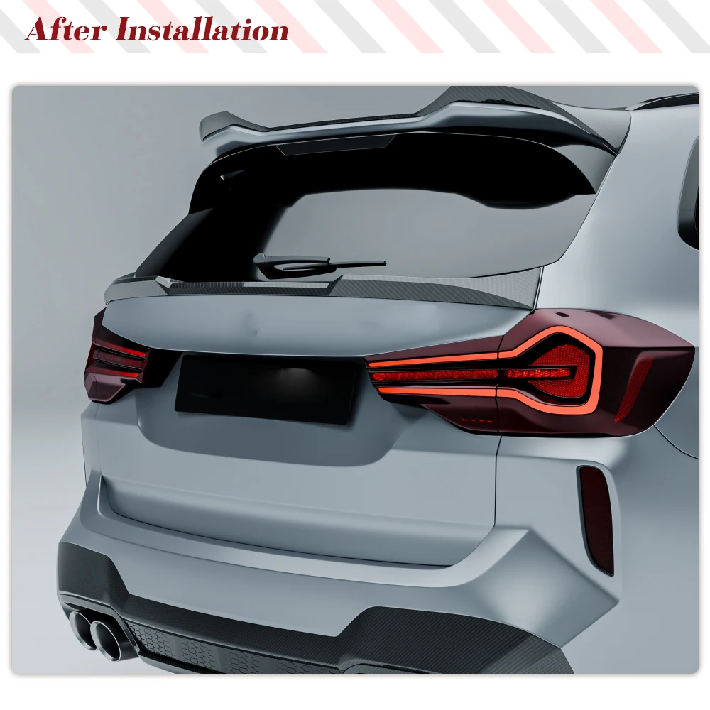 Carbon Fiber Car Rear Trunk Middle Spoiler Wing For BMW X3 G01 X3M F97 2017-2024 Car Rear Boot Wing Lip Racing Spoiler Body Kits
