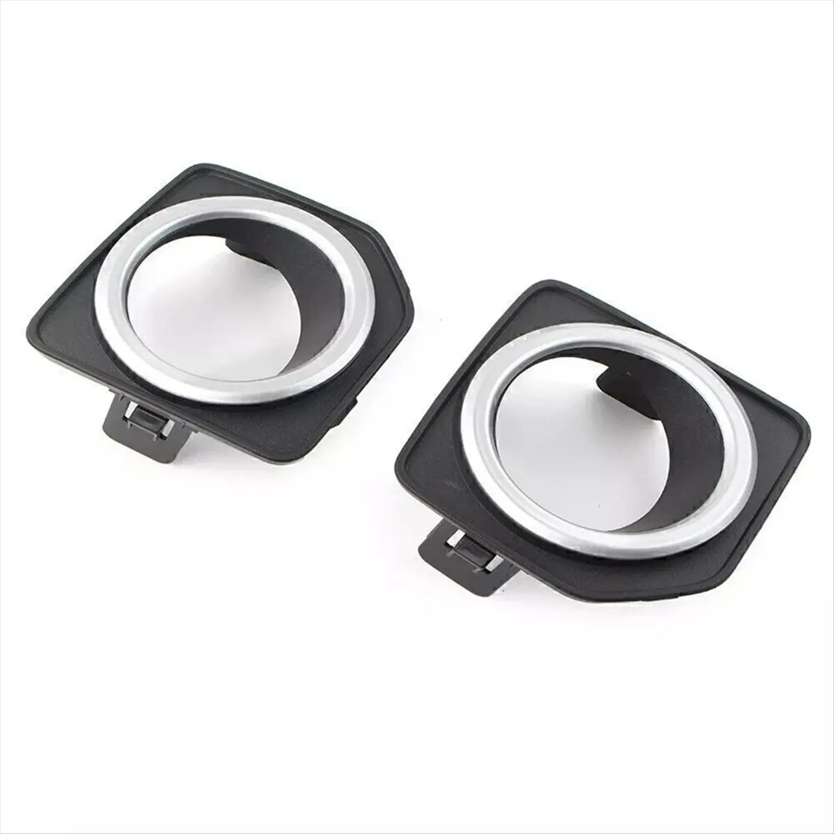 #20A 1Pair for Land Rover Freelander 2 Front Bumper Fog Lamp Cover,LR040784,(Silver & Black)