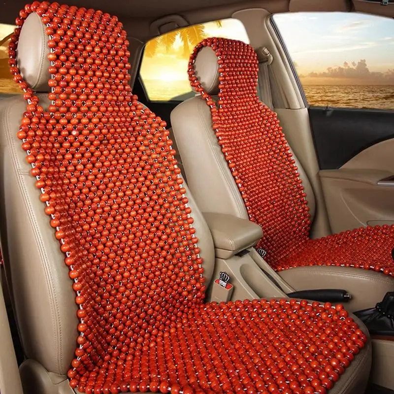 45 X 130CM Summer Spring Cool Wooden Beads Seat Cover Massage Car Seat Cushion Auto Interior Decorative Accessories