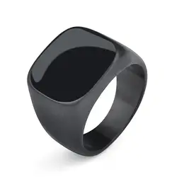 Fashion Male Punk Rock Stainless Steel Black Frosted Ring For Men Women Hip Hop Party Male Wedding Jewelry Gift