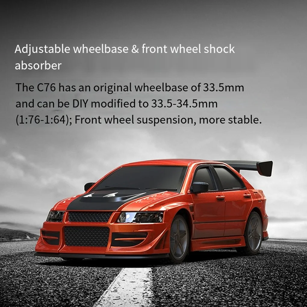 جديد توربو سباق 1/76 C76 شقة تشغيل سباق صغير RTR نموذج التحكم عن بعد على الطريق سيارة سطح المكتب لعب للعب الأطفال الكبار #3