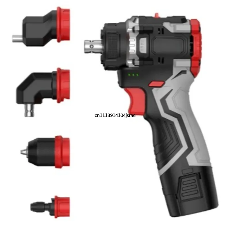 Brushless Cordless Multi‑Head Hand Drill, Quick‑Change Chuck Lithium Battery Electric Screwdriver for Home Improvement