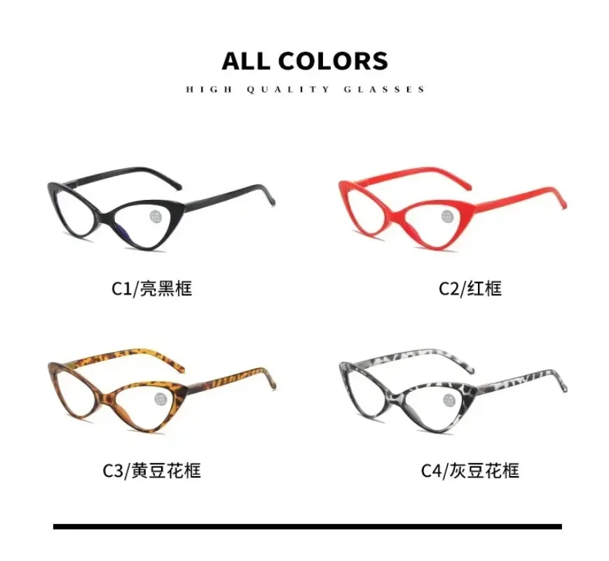 Modische Presbyopie-Brille gegen blaues Licht, klassische Retro-Katzenaugen-Lesebrille, Presbyopie-Brille für Herren und Damen – Detail 9