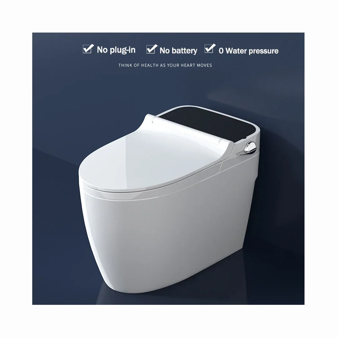 High Quality No Plug-in Auto Flush Electric Bathroom WC Intelligent Commode Toilet Bowl Smart Toilets