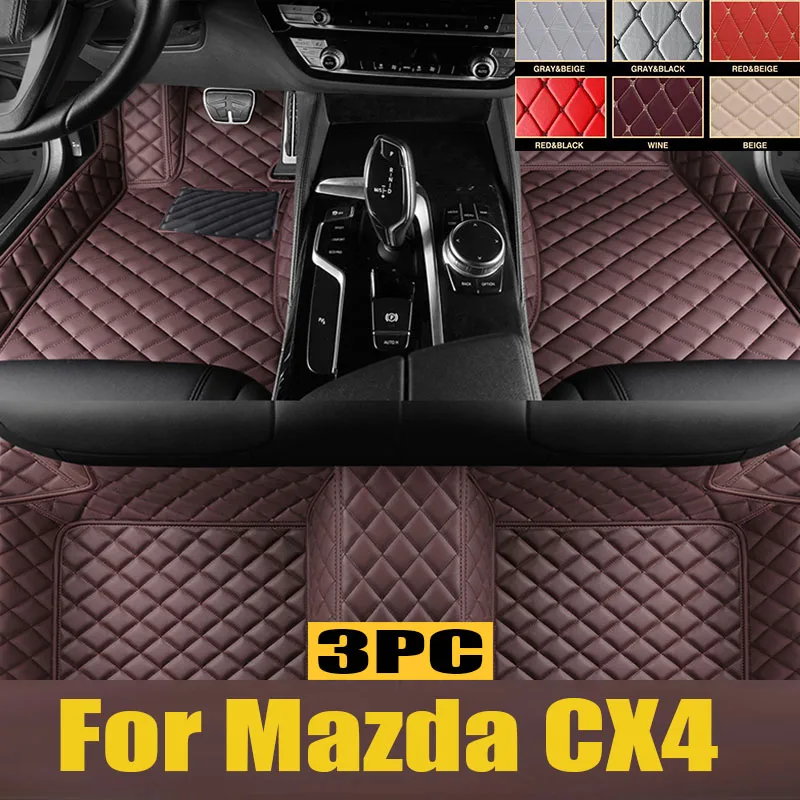 

TPE Custom Car Floor Mats For Mazda CX4 2020 2021 2022 2023 Waterproof Carpet Auto Interior trunk mat