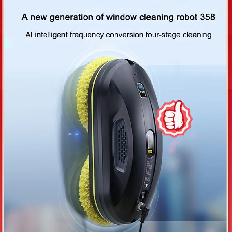 Household 220v Window Cleaning Robot Ultra-thin Body Home Automatic Intelligent Electric Window Cleaning Glass Artifact