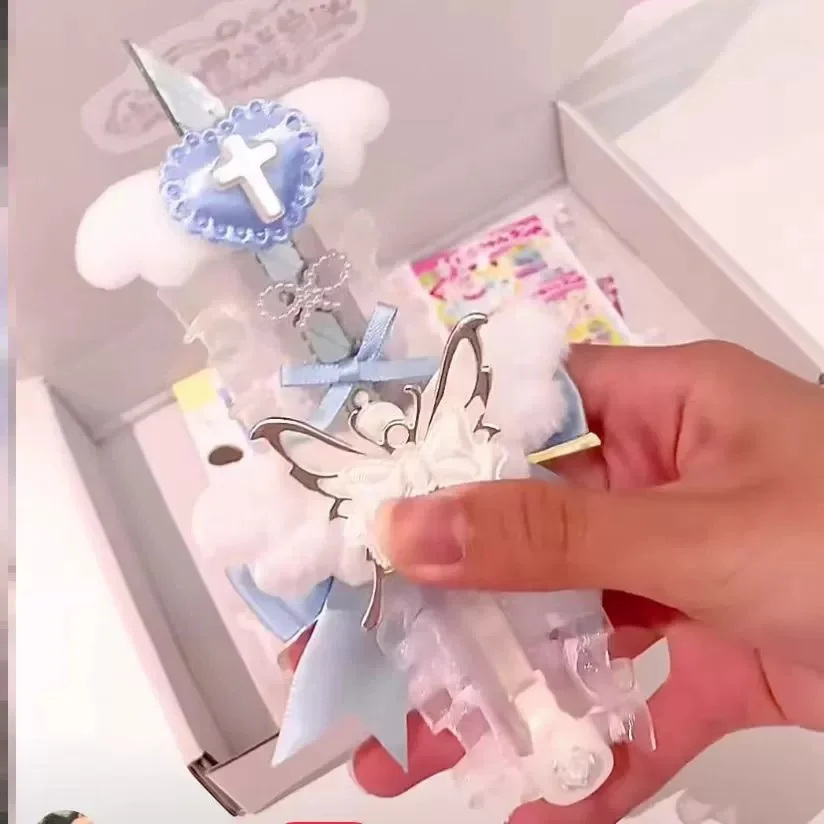 الباليه القوس سكّين متعدّد الاستخدامات لطيف فتاة اكسبرس صندوق القاطع الة قطع الورق طالب مدرسة مكتب القرطاسية قطع لوازم DIY بها بنفسك الحرف اليدوية #2