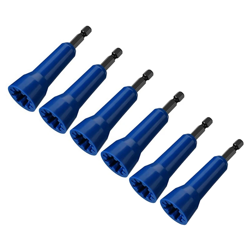 

6 Pcs Nut Twister Wire Twister Tool Spin Twist Wire Connector Socket, Wire Connector Driver With 1/4 Inch Chuck Parts