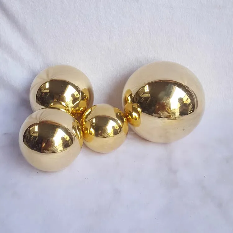 Solid Brass Ball High Precision H62 Brass Ball Smooth Round Copper Bead Balls for Bearings Valves Machinery Tumbler Decorations