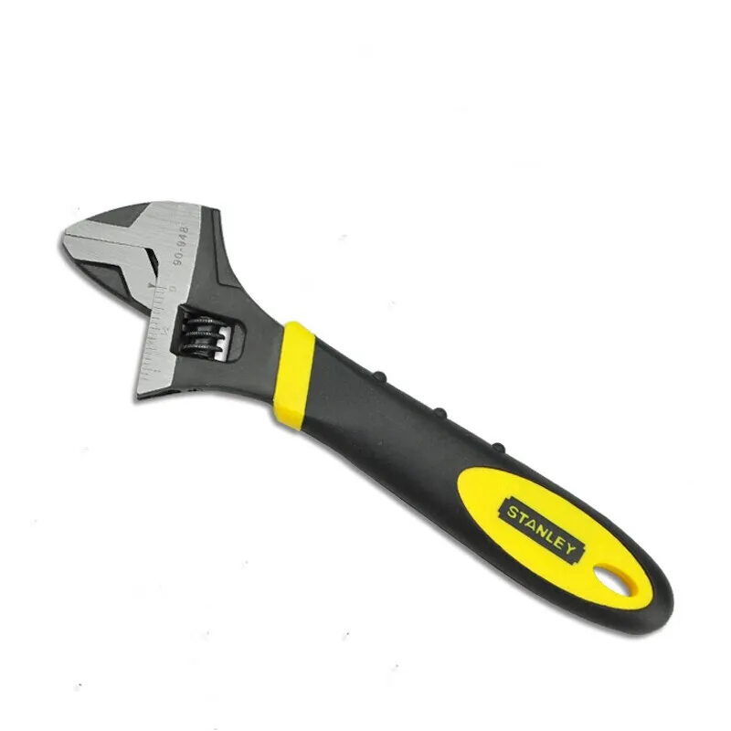 Stanley 90-947-23 6-inch Dual Color Handle Chrome Vanadium Steel Repair Truck Machine Repair Adjustable Wrench Open End Wrench.