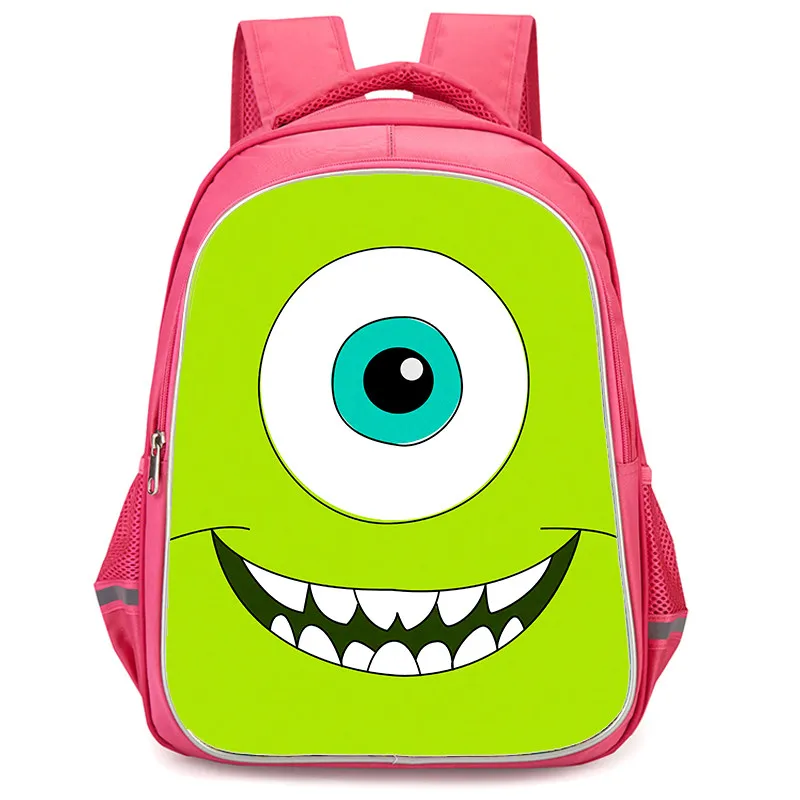 

Girls Backpack with Double Zipper Pocket,Pink Cartoon Monsters, Inc. School Bags,Durable 16-in Kids Bags for Pupil Students