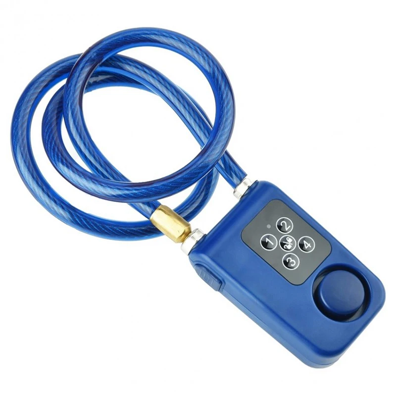 

Electric Digital Door Lock With Wire Rope Waterproof Home Anti Theft Lock With 110Db Alarm For Door & Bicycle