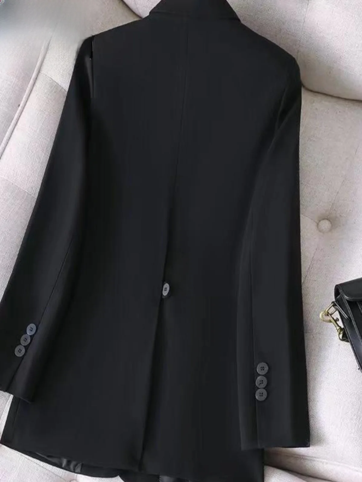

Extra Large Size Women's Black Suit Jacket Casual Autumn New Design Sensation High Quality Korean Style Slim Fit Coat