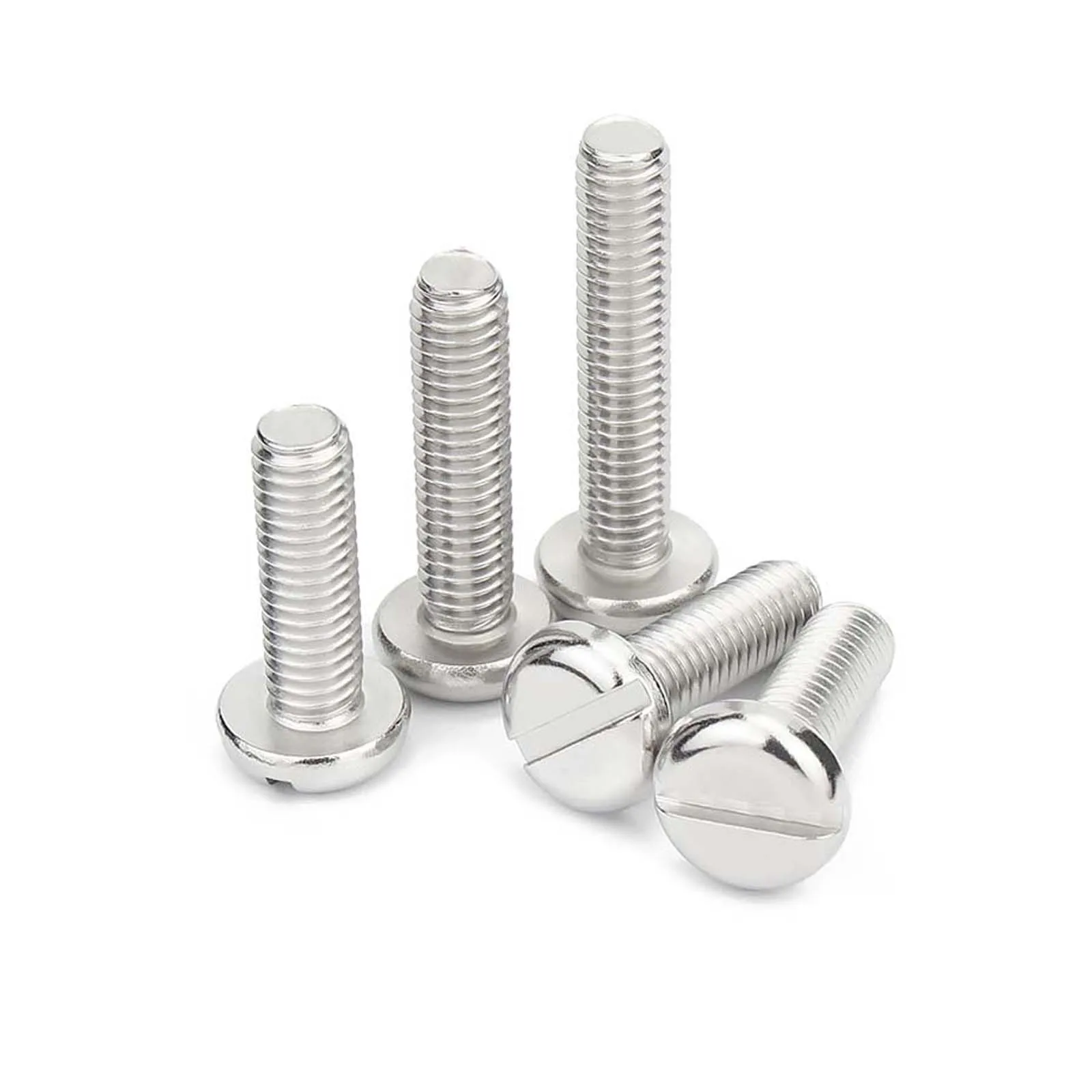2/5/10/20/25/50pcs//lot M1.6 M2 M2.5 M3 M4 M5 M6 M8 M10 GB67 304 A2-70 Stainless Steel Slotted Pan Round Head Machine Screw Bolt