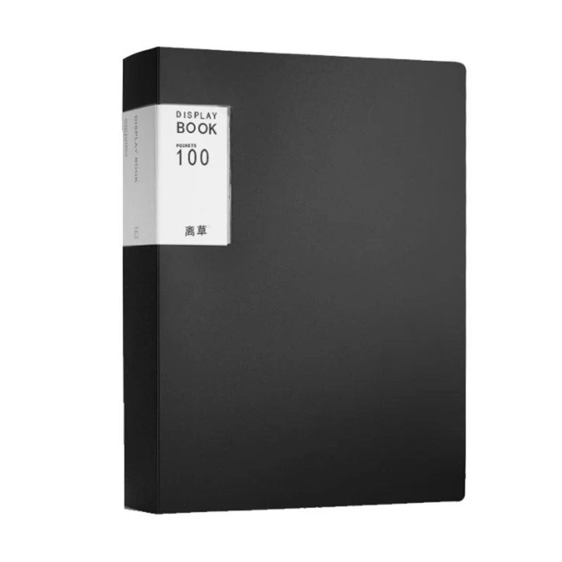 Plastic Orçamento Binder for Documents, File Folders, Arquivando Produtos, Material de Escritório, Desk Papelaria Organizer, 60 Páginas, 100 Páginas