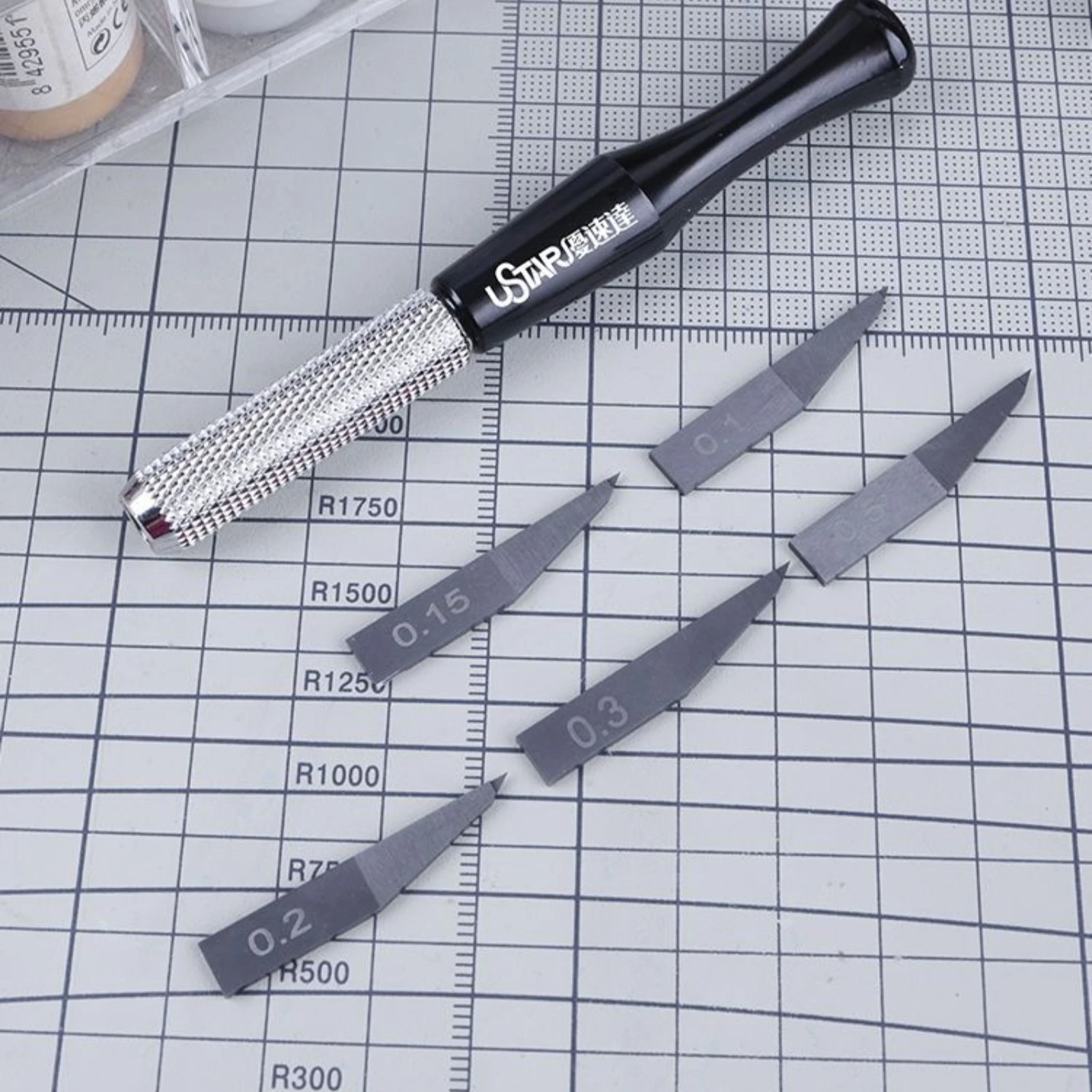 Ustar UA-90506 ~ 90510 صلابة الصلب الخطاط بمناسبة سكين نموذج صنع أداة ل Gundam نموذج هواية لتقوم بها بنفسك أداة الكتابة الدقيقة #5