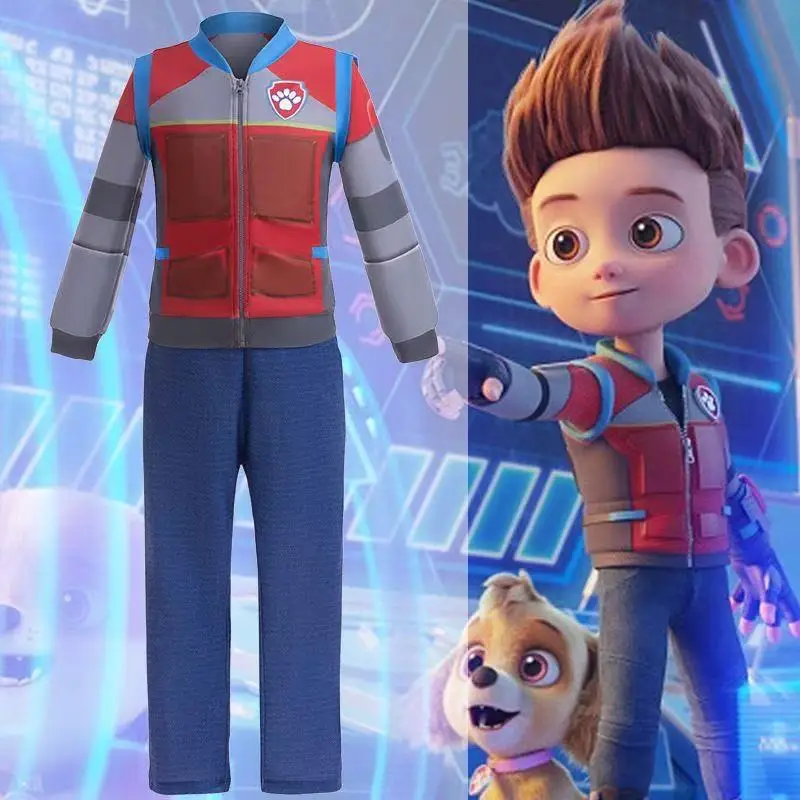ملابس للأولاد من Paw Patrol سترة بأكمام طويلة زي تنكري لشخصية الرسوم المتحركة رايدر للهالوين زي لعب الأدوار لهدايا الأطفال #2