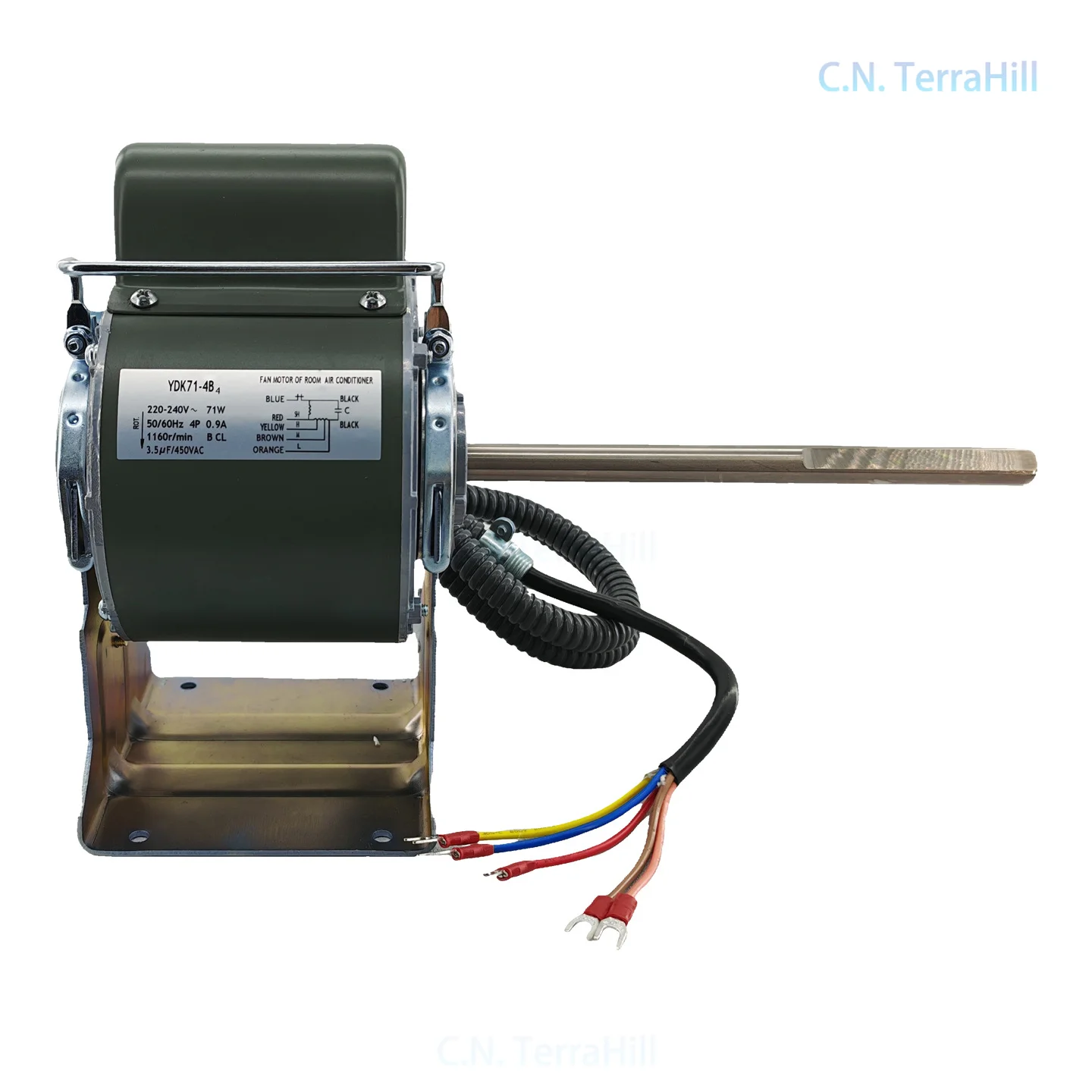 YDK71-4B4 Single Phase Asynchronous Fan Motor 220V 50/60Hz Indoor Unit Air Conditioner Ducted Fan Motor Replacement