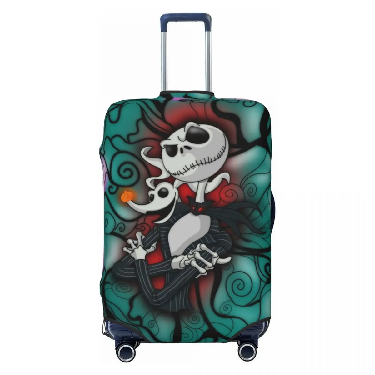 

Custom Jack Skellington Halloween Film Luggage Cover Elastic Travel Suitcase Protective Covers Fits 18-32 Inch